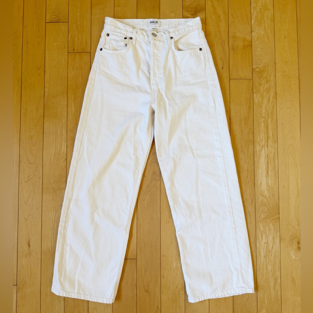 AGolde REN White (fortune cookie) Wide-Leg Jeans sz 26